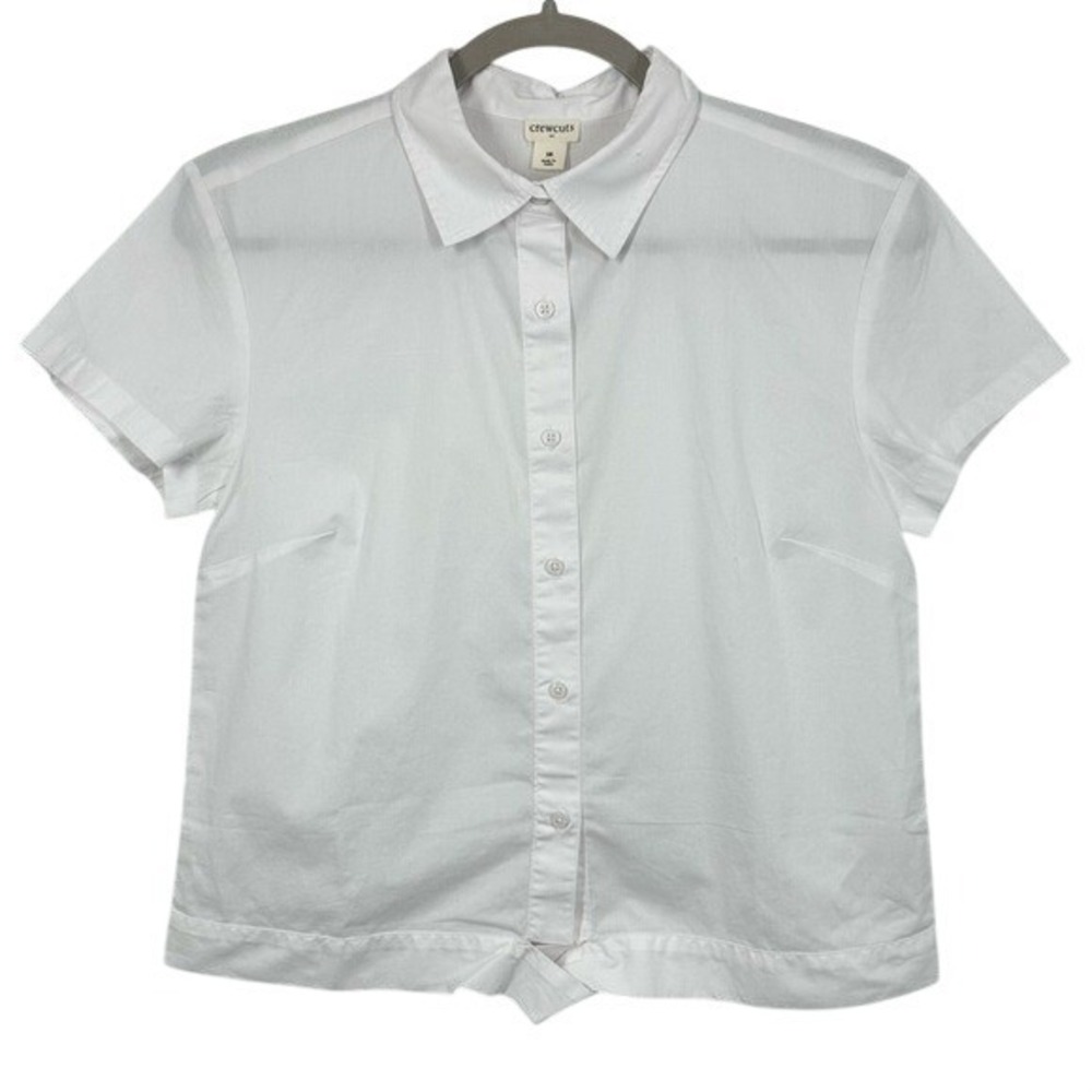 Crewcuts Girls' tie-front‎ button-up shirt Summer Classic Preppy Size 16 NWT